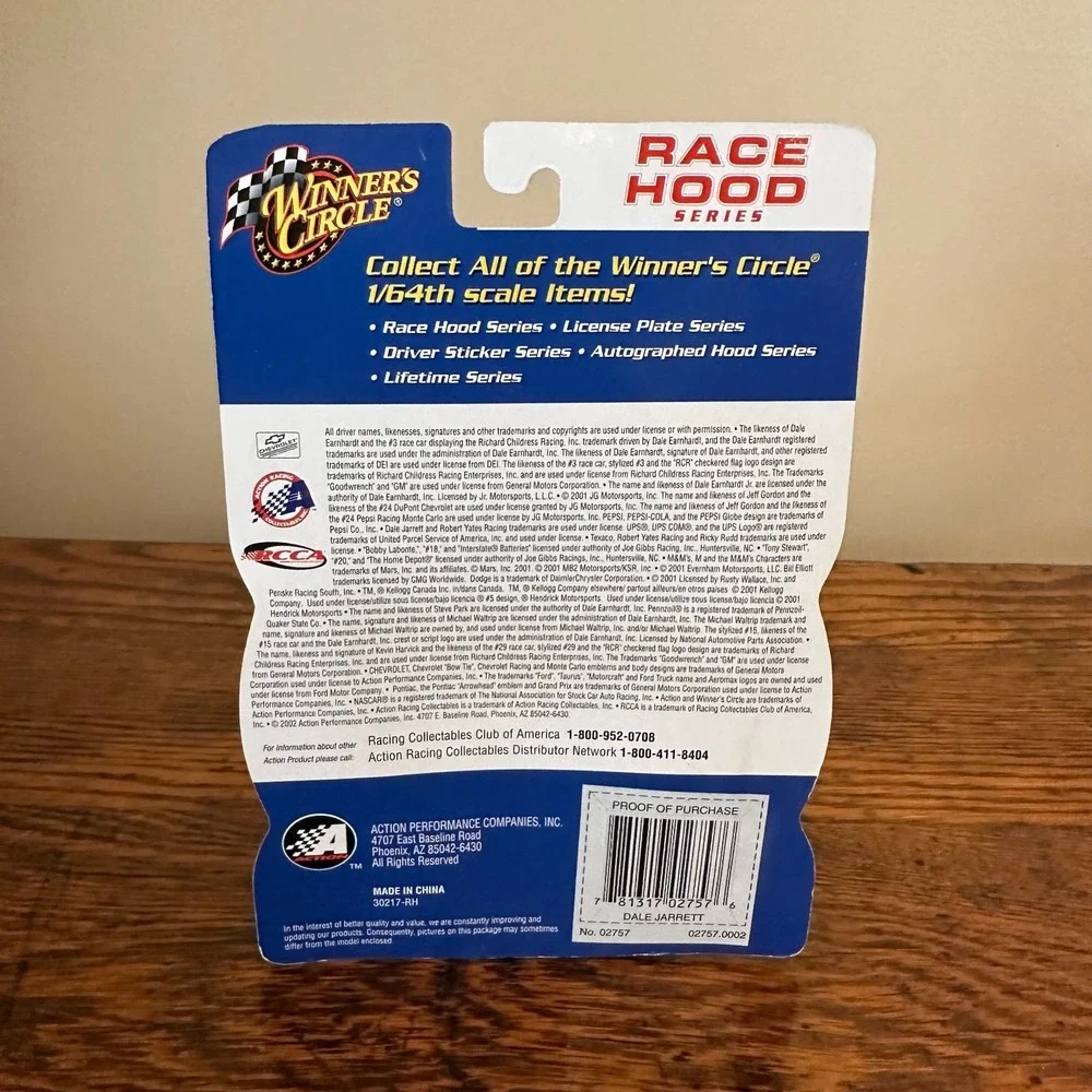 2002 Dale Jarrett #88 UPS Flames Hood 1/64 Winners Circle Car Toy SEALED‎